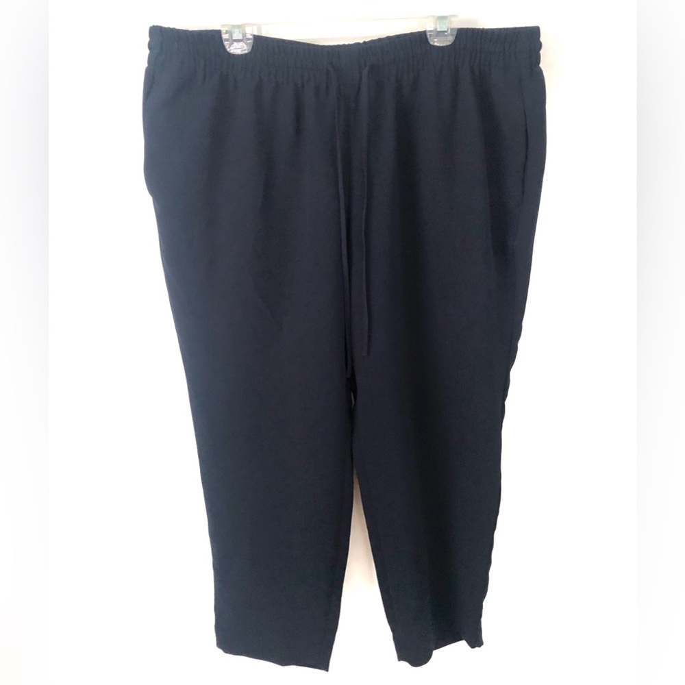 TALBOTS WOMAN Plus Size 2XP Pull On Navy Blue Stretch Waist Dress Pants Plus NWT